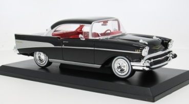 31477BK Chevrolet Bel Air 1957 Coupe black 1:18